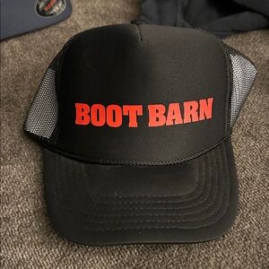 Boot Barn Black and Red Mesh Trucker Hat